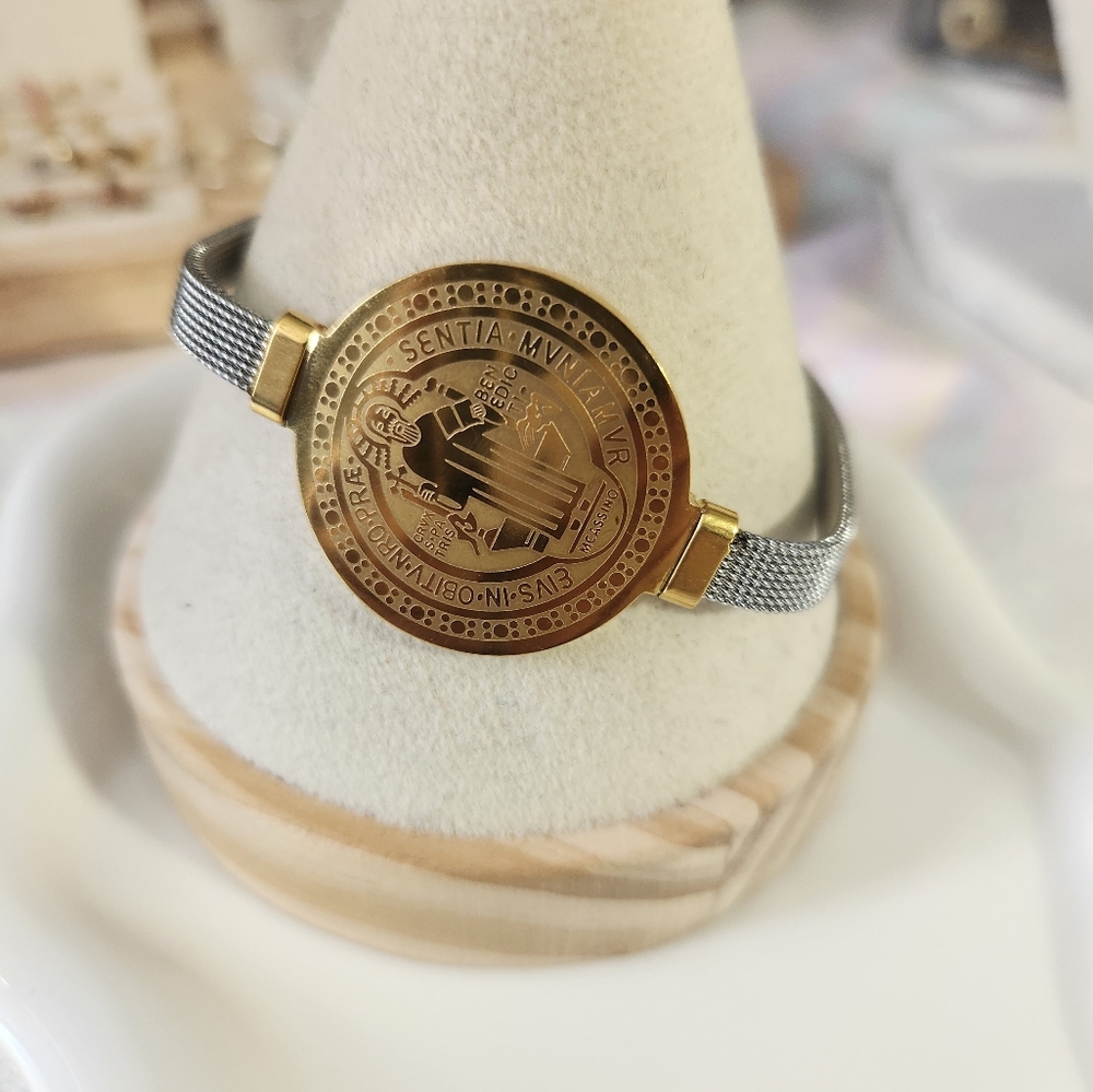 New stainless steel st Benedict bracelet